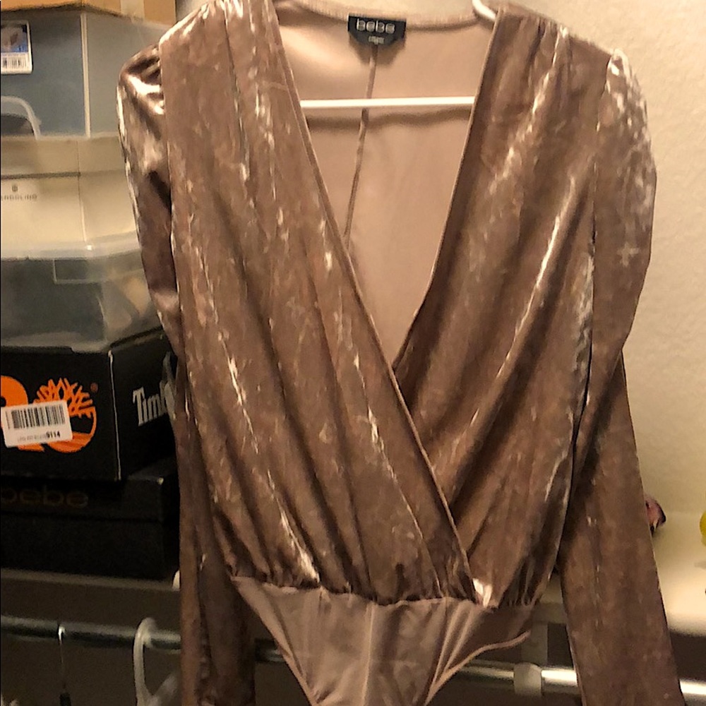 Bebe velvet bodysuit